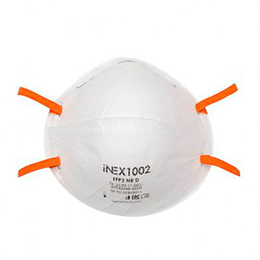 Респиратор iNEX 1002 (FFP2,без клапана,защита от пыли,аэрозолей,тумана, до 12 ПДК), аналог ЗМ 8102