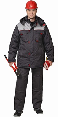 Костюм ФАВОРИТ ЗИМА ПК р.48-50/170-176 тёмно-серый со светло-серым
