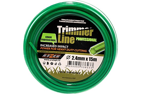 Леска для триммеров 2,4мм*15м PROFI REZER