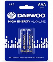 Элемент пит. алкалин. DAEWOO AАA/LR03 1.5В High Energy Alkaline 2021 BL-2 (уп.2шт), 5030350 мизинчик