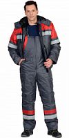 Костюм ОРБИТА ЗИМА П/К р.48-50/182-188 серый/красный