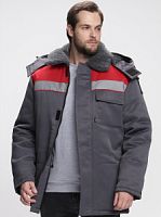 Куртка БРИГАДА р.48-50/182-188 темно-серый с красным