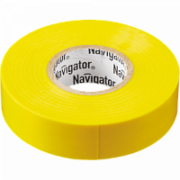 Лента эл/изоляц. ПВХ 15мм/20м желтая Navigator